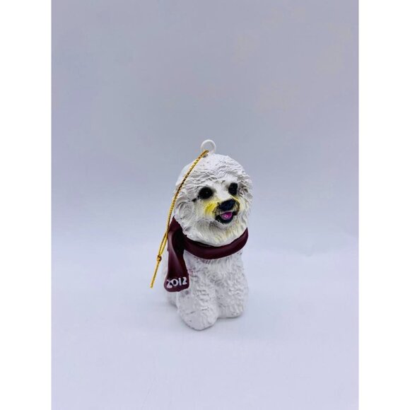 Bichon Frise Dog 2012 Holiday Christmas Ornament In Box by Paws & Claws READ - Picture 1 of 14